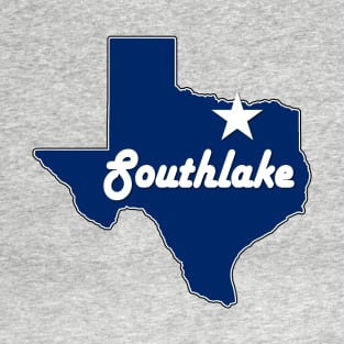 City of Southlake Texas Lone Star State Map Navy Blue T-Shirt